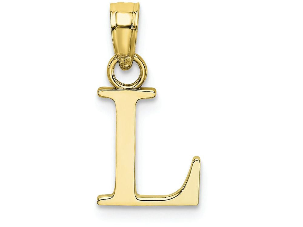 FJC Finejewelers 10k Yellow Gold L Block Initial Charm