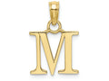 FJC Finejewelers 10k Yellow Gold M Block Initial Charm