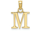 FJC Finejewelers 10k Yellow Gold M Block Initial Charm