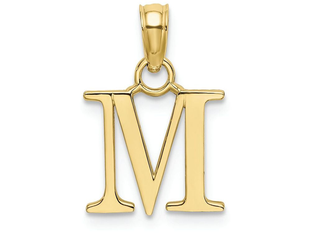 FJC Finejewelers 10k Yellow Gold M Block Initial Charm