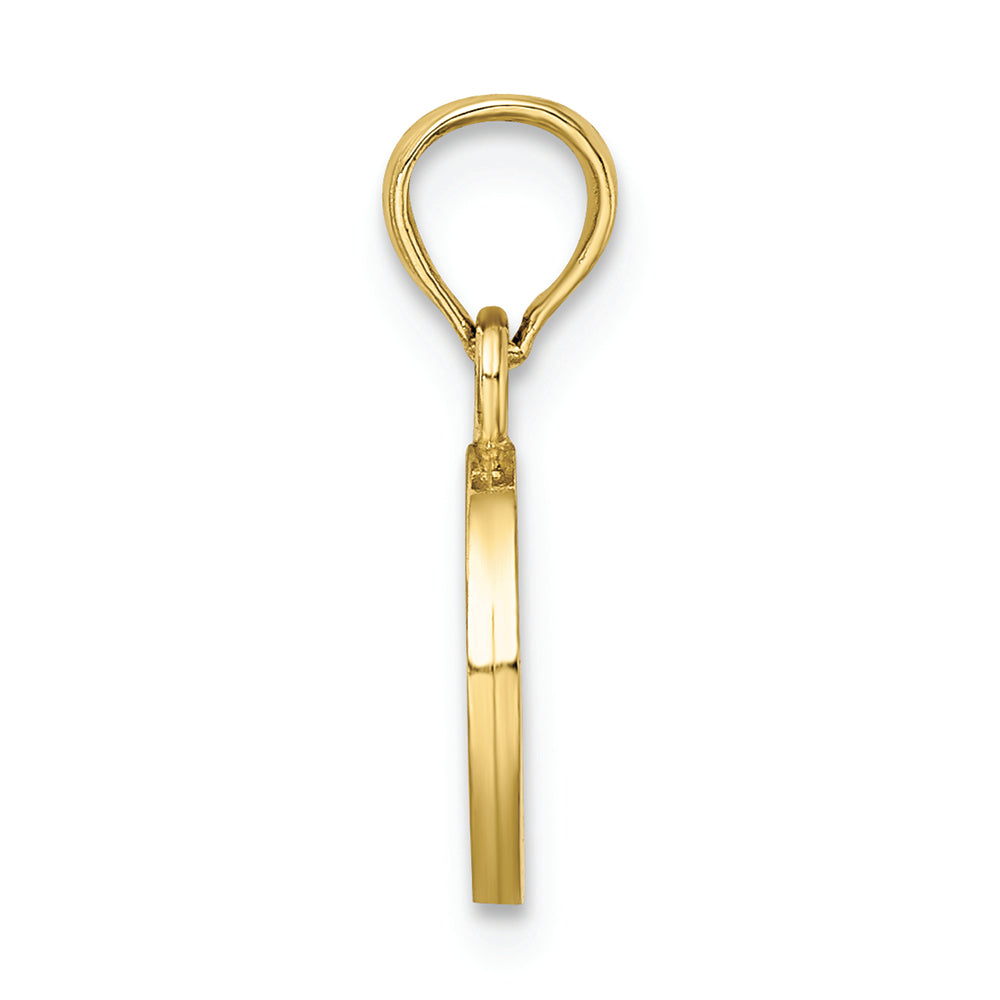 FJC Finejewelers 10k Yellow Gold O Block Initial Charm
