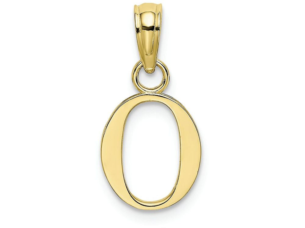 FJC Finejewelers 10k Yellow Gold O Block Initial Charm