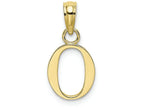 FJC Finejewelers 10k Yellow Gold O Block Initial Charm