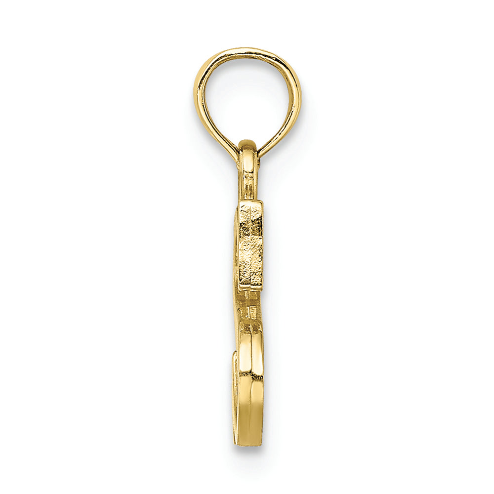 FJC Finejewelers 10k Yellow Gold S Block Initial Charm