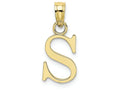 FJC Finejewelers 10k Yellow Gold S Block Initial Charm
