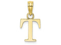 FJC Finejewelers 10k Yellow Gold T Block Initial Charm