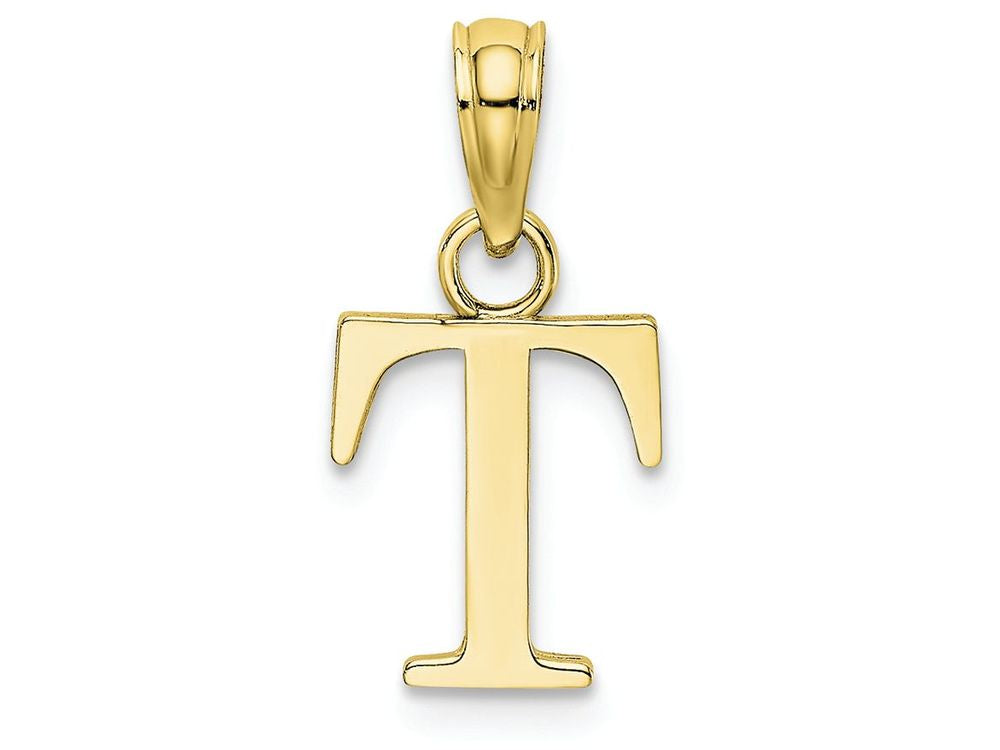 FJC Finejewelers 10k Yellow Gold T Block Initial Charm