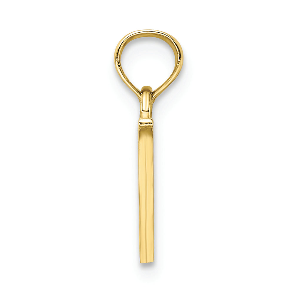 FJC Finejewelers 10k Yellow Gold V Block Initial Charm