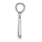 FJC Finejewelers 10k White Gold A Block Initial Charm
