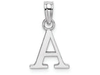 FJC Finejewelers 10k White Gold A Block Initial Charm