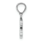 FJC Finejewelers 10k White Gold B Block Initial Charm