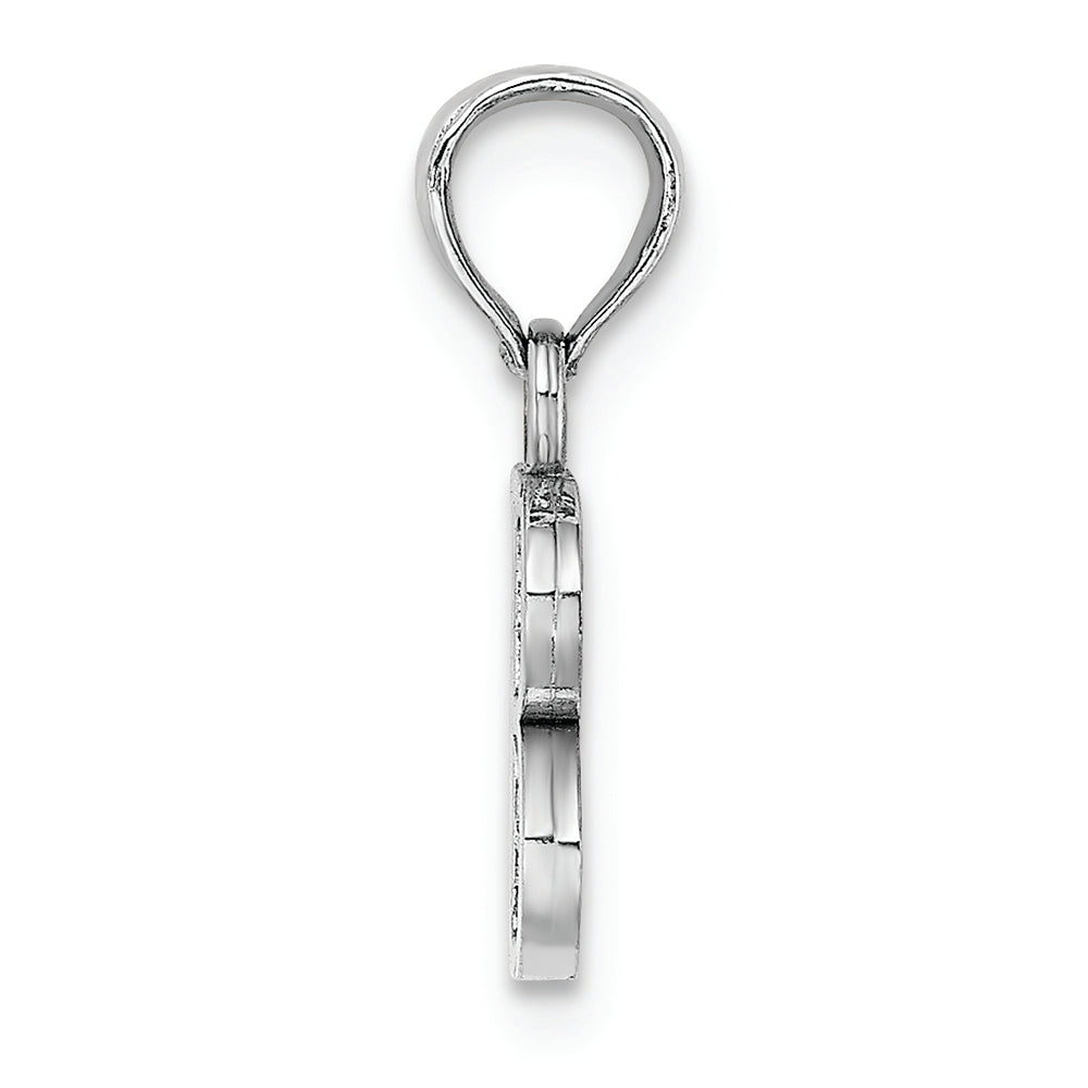 FJC Finejewelers 10k White Gold B Block Initial Charm