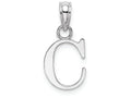 FJC Finejewelers 10k White Gold C Block Initial Charm