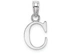 FJC Finejewelers 10k White Gold C Block Initial Charm