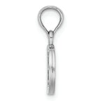 FJC Finejewelers 10k White Gold D Block Initial Charm