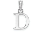 FJC Finejewelers 10k White Gold D Block Initial Charm