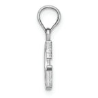 FJC Finejewelers 10k White Gold G Block Initial Charm