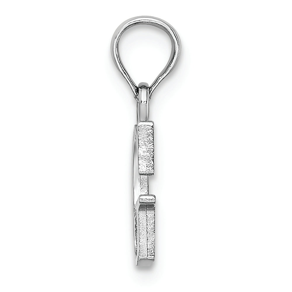FJC Finejewelers 10k White Gold G Block Initial Charm