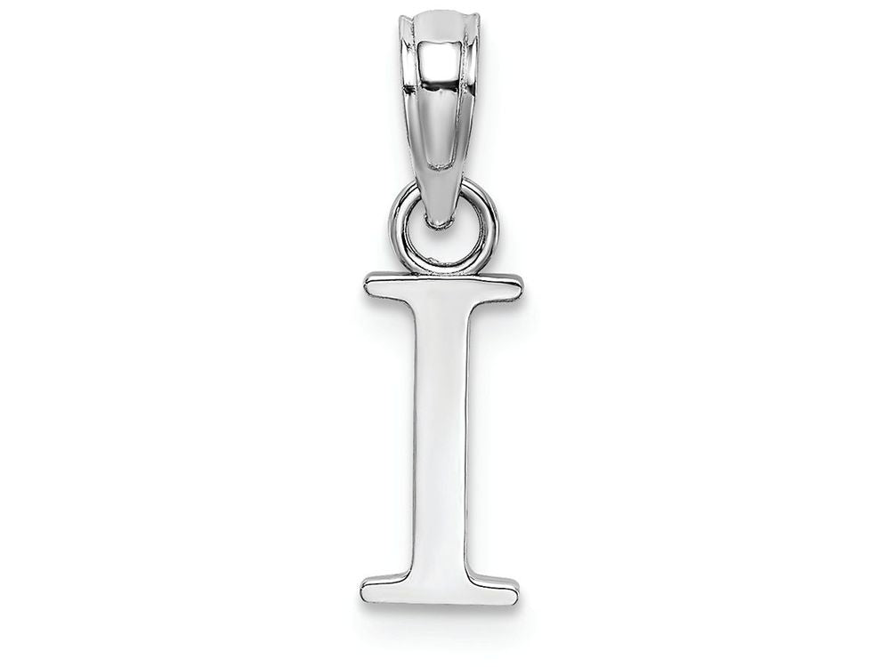 FJC Finejewelers 10k White Gold I Block Initial Charm