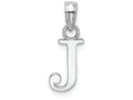 FJC Finejewelers 10k White Gold J Block Initial Charm