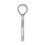 FJC Finejewelers 10k White Gold K Block Initial Charm