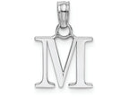 FJC Finejewelers 10k White Gold M Block Initial Charm