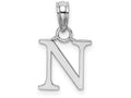 FJC Finejewelers 10k White Gold N Block Initial Charm
