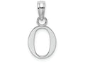 FJC Finejewelers 10k White Gold O Block Initial Charm