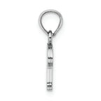 FJC Finejewelers 10k White Gold P Block Initial Charm