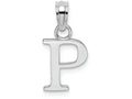 FJC Finejewelers 10k White Gold P Block Initial Charm