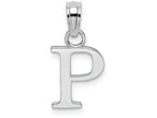 FJC Finejewelers 10k White Gold P Block Initial Charm