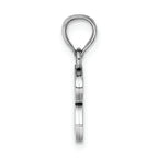 FJC Finejewelers 10k White Gold R Block Initial Charm