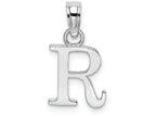 FJC Finejewelers 10k White Gold R Block Initial Charm