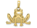FJC Finejewelers 10k Yellow Gold Sitting Frog Charmtextured