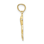 FJC Finejewelers 10k Yellow Gold Mini Kitten Sitting (cat) Charm
