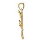 FJC Finejewelers 10k Yellow Gold Deer Head Profile6 Point Buck Charm