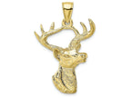 FJC Finejewelers 10k Yellow Gold Deer Head Profile6 Point Buck Charm