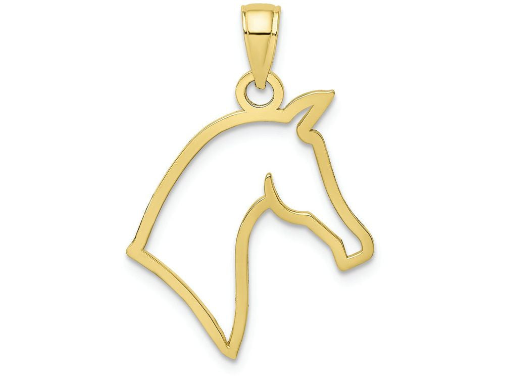 FJC Finejewelers 10k Yellow Gold Horse Head Profile Charm