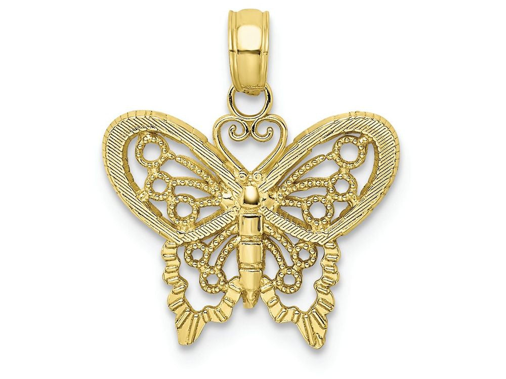 FJC Finejewelers 10k Yellow Gold Butterfly Charm