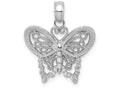 FJC Finejewelers 10k White Gold Butterfly Post Earrings