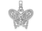 FJC Finejewelers 10k White Gold Butterfly Post Earrings