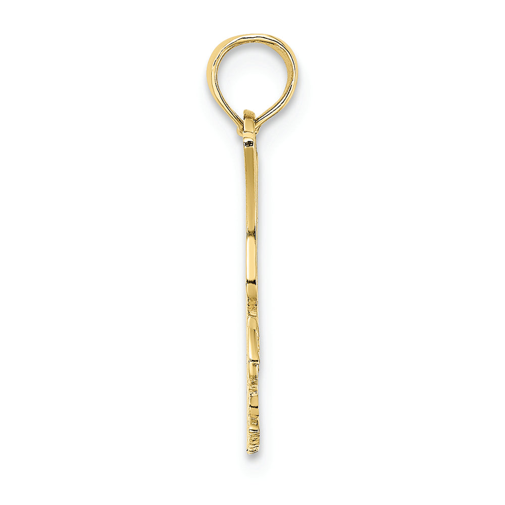 FJC Finejewelers 10k Yellow Gold Eagle Landing Flat with Head Down Wings Up Charm