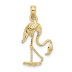 FJC Finejewelers 10k Yellow Gold 3d Flamingo Charm
