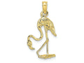 FJC Finejewelers 10k Yellow Gold 3d Flamingo Charm