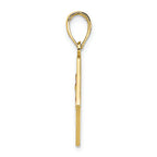FJC Finejewelers 10k Yellow Gold Enameled Caduceus Medical Disc Engraveable Charm