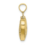 FJC Finejewelers 10k Yellow Gold 3d Reversible Heart Opens with Red Heart Inside Charm