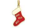 FJC Finejewelers 10k Yellow Gold Ho Ho Ho Christmas Stocking Charm