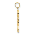 FJC Finejewelers 10k Yellow Gold 3d Gingerbread Man with Enamel Charm