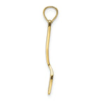 FJC Finejewelers 10k Yellow Gold 3d Spatula with Black Enamel Charm