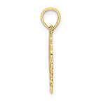 FJC Finejewelers 10k Yellow Gold Heart with Lace Trim Charm